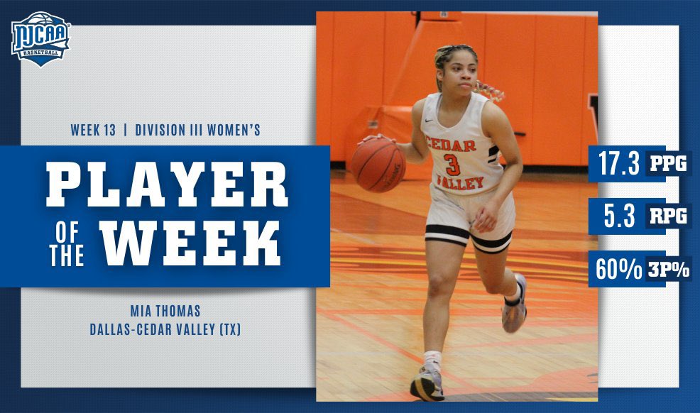 Thomas Named National Player of Week