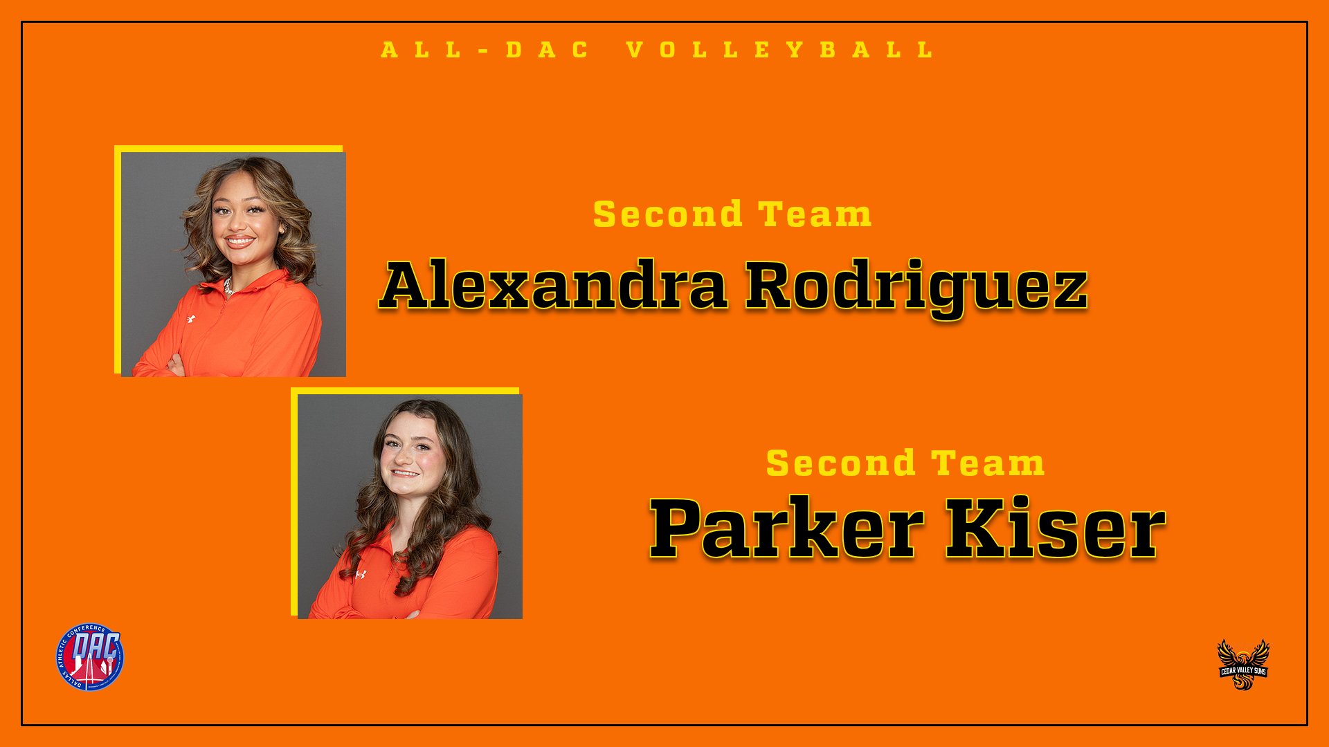 Kiser, Rodriguez Earn Second Team All-DAC Honors